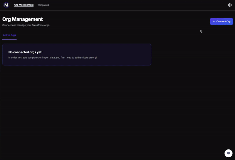 Demo of connect step